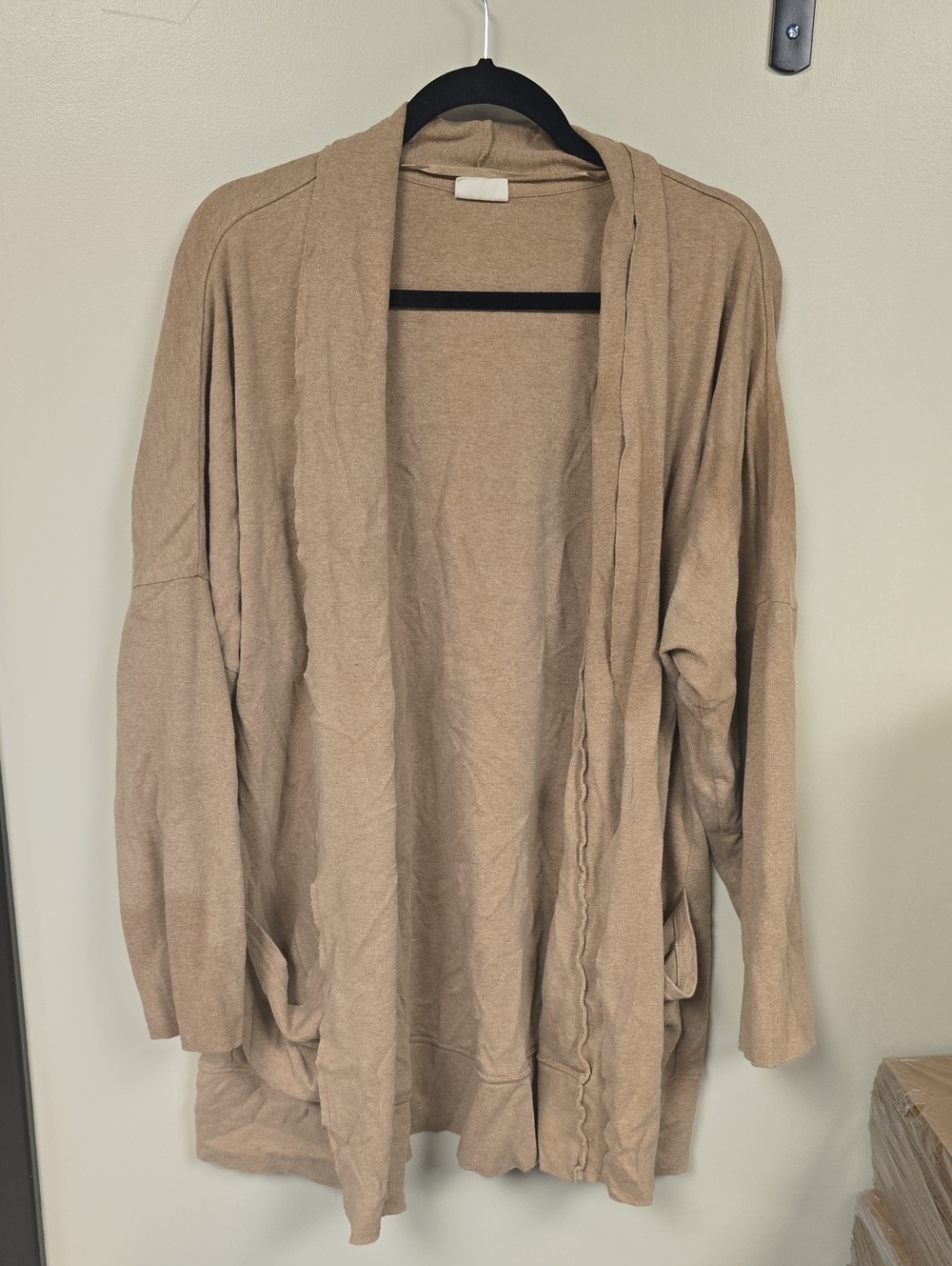 Pact Women’s Open-Front Cardigan - Camel Brown